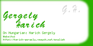 gergely harich business card